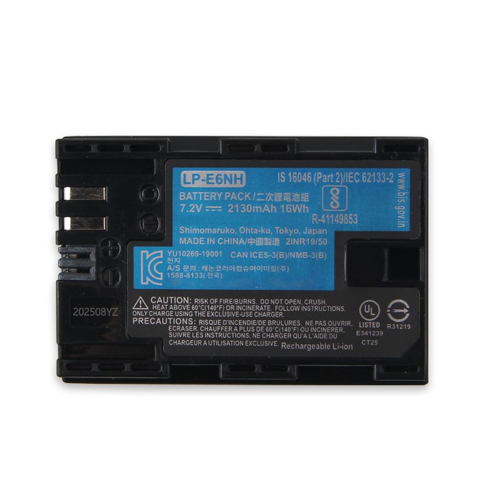 Batteria Ricaricabile al Litio Per Canon EOS R R5 R6 R7 5D3 5D4 6D2 90D 80D 70D 60D Batteria per Fotocamera LP-E6NH 2130mAh