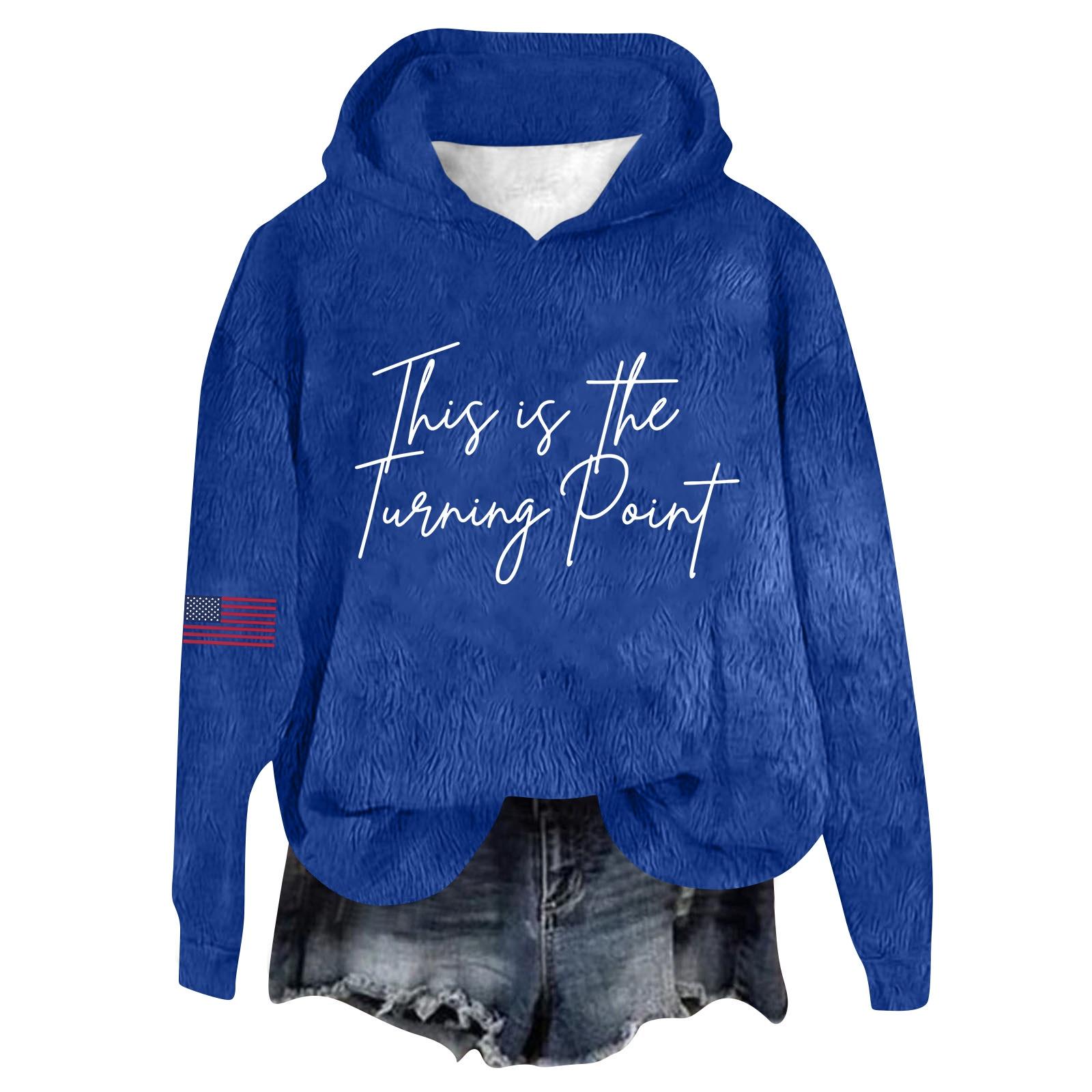 

Женский фланелевый топ с капюшоном и длинным рукавом с принтом, толстовка с капюшоном XL