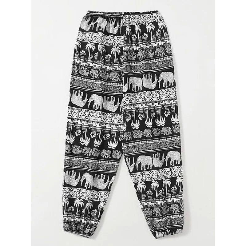 Summer Family Bunched Feet Beach Pants Summer Matching Jogger Pants Beach Pants Female