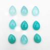 Natural Aqua Chalcedony Pear Cabochon Loose Gemstone Lot 13 Pcs 12*16 MM 100 CT For Jewelry Making