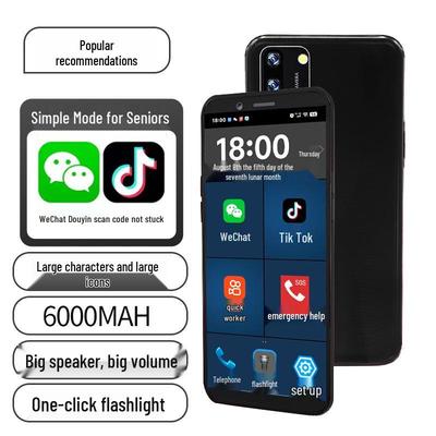 Smartphone Senior 6,2 pouces 512 Go avec Grande Police, Android, Double SIM, 5G/4G.