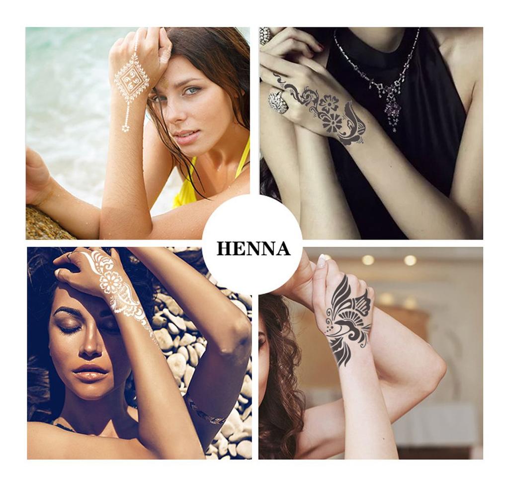 Tool Henna Stencil Body Art Sticker Template Temporary Tattoo Stencil Hollow Drawing Template