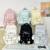 School Bag, Junior High School Girls, Multi-pocket Backpack, High School , Large-capacity Load Reduction, Ridge Protection, Cute Versatile Backpack