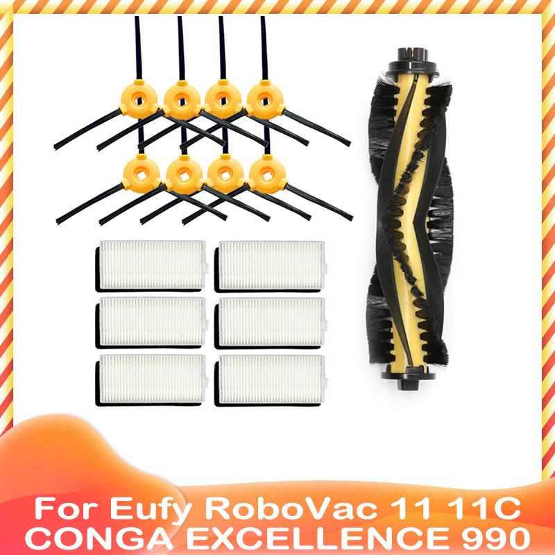 Pour Eufy RoboVac 11/11C Ecovacs Debot N79 N79S DN622 CONGA EXCELLENCE 990 Pièces de Rechange Brosse Principale Latérale Filtre Hepa Accessoires