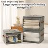 Waterproof And Dustproof Clothing Storage Box, Large Capacity Transparent Foldable And Portable Bedroom Organizer.