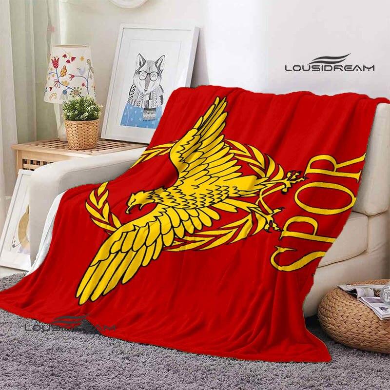 Coperta stampata romana SPQR Calda e bella flanella Coperta decorativa alla moda morbida e confortevole Coperta da viaggio per la casa