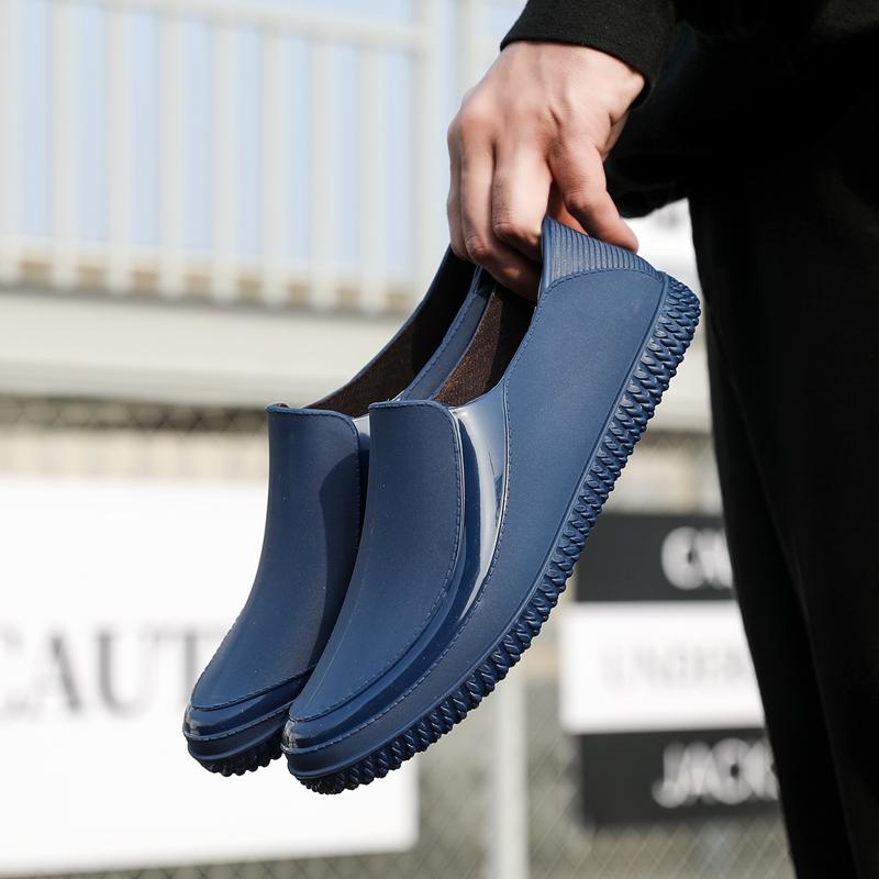 

Men s ,Rain Boots ,Fashion ,Non-Slip Short, Rain Boots Work Wear-Resistant Thickening Rain Shoes Kitchen Waterproof Rubber Shoes 39