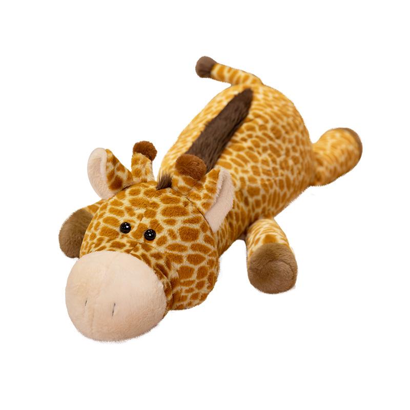 

Giant Fluffy Giraffe Plush Playthings Sleeping Pillow Adorable Animal Stuffed Wild Giraffe Dolls Floor Mat Girls Birth Date Present 40cm коричневый