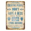 Creatives Quote Metal Sign - Yellow Tinplate Metal Painting Art Wall Art Deco Office, Home, Farmhouse, Bathroom, Bar