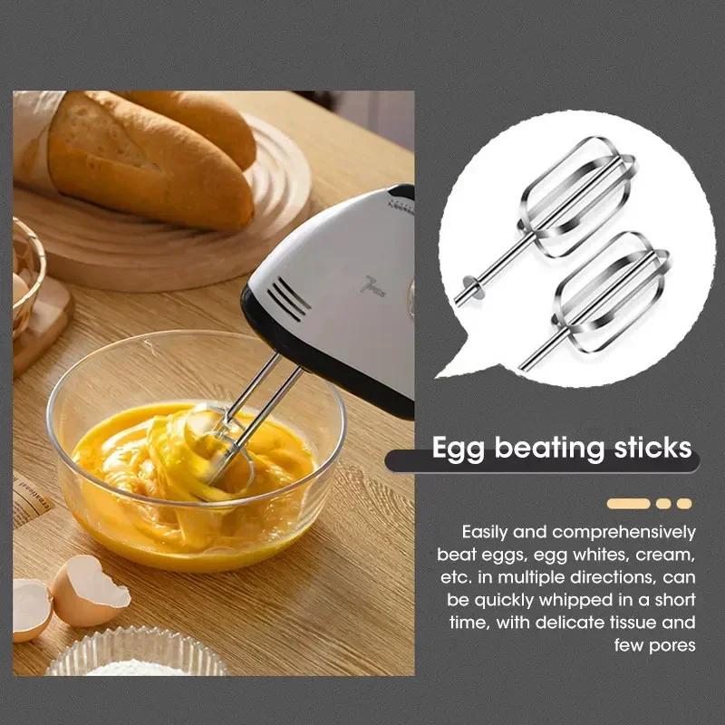 High Power Handheld Electric Mixer Multifunction Egg Beater for Whisking Egg White Cream Dough Home Kitchen Baking Tool