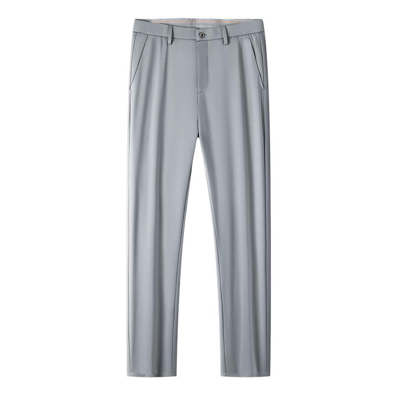 MONTAGUT Men's Silk Blend Easy Care Casual Trousers