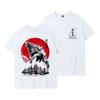 2023 Primavera ed estate Nuovo Godzilla T-shirt Uomo Coreano Versione Larga Puro Girocollo Giapponese Retro Trendy Maniche Corte