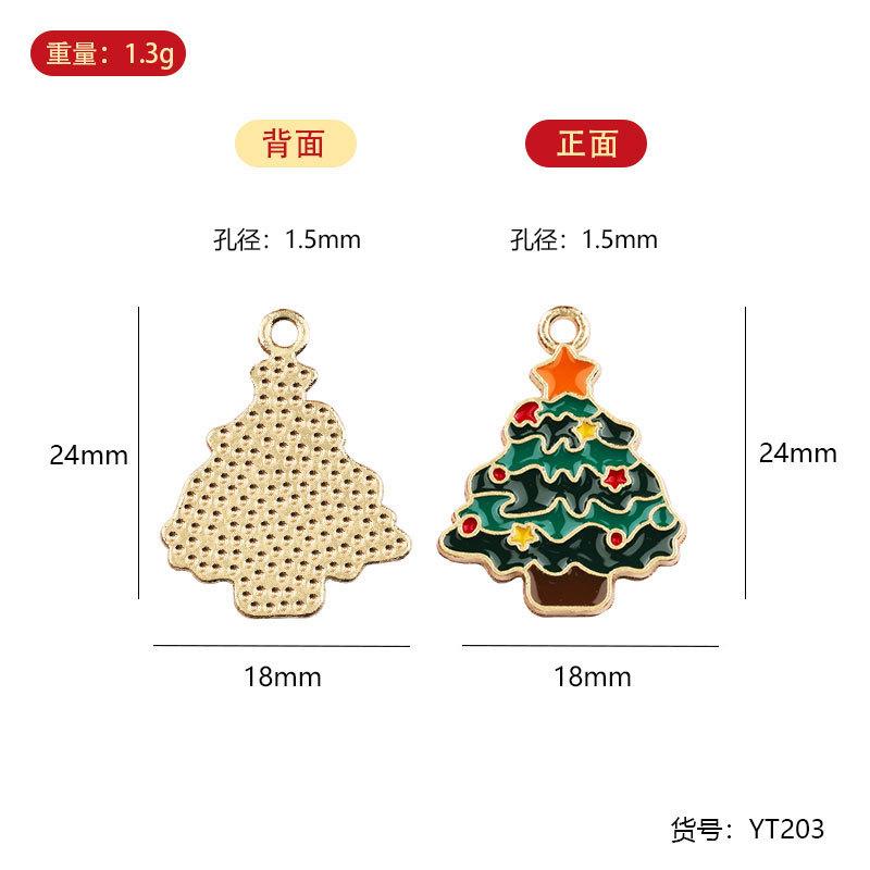 YT zinc alloy oil dripping small pendant, bracelet pendant, Christmas zinc alloy small size pendant