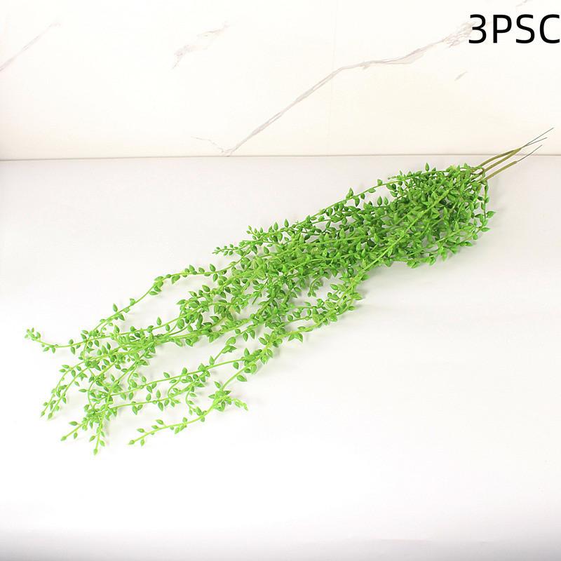 Faux Senecio Rowleyanus Wall Hanging Basket Decoration Plastic Vine Flower
