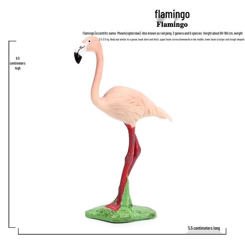 Children’s Simulation Flamingo Wild Animal Model Toy Set