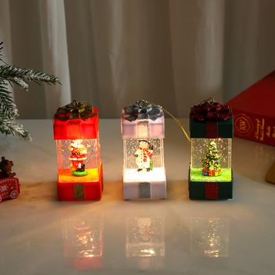 Waterflood Weihnachts-Glüh-Geschenk-Paket Weihnachtsgeschenk Ornamente Weihnachtsgeschenk-Box Anhänger