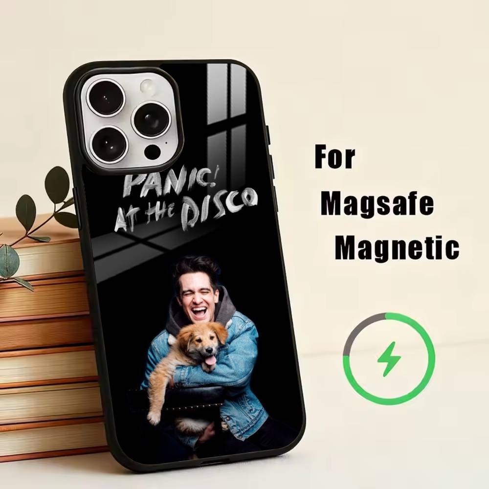 P-Panic! At The Disco Phone Case For iPhone17,16,15,14,13,12,11 Plus,Pro Magnetic For Magsafe Wireless Charging