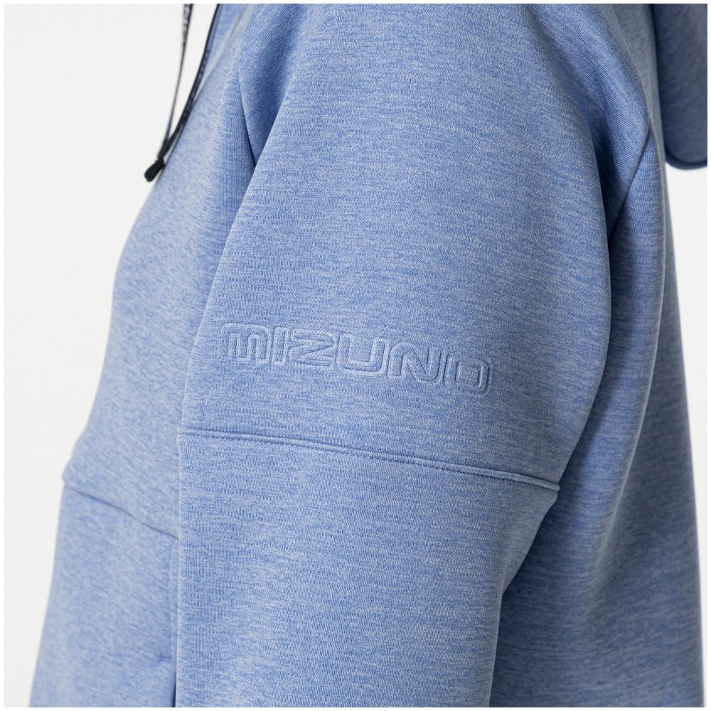 Mizuno Training Wear Stretch Sweat Hoodie for Easy Parisian Blue Size XL Movement, 32MCA330, Heather,