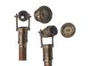 Compass Walking Cane with Brass Telescope Handle Vintage Foldable Wooden Steampunk Victorian Stick