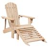 VidaXL Adirondack Chair with Footstool Solid Fir Wood, Garden Chair, Outdoor Seat, Outdoor Chair, Seat of 4007240