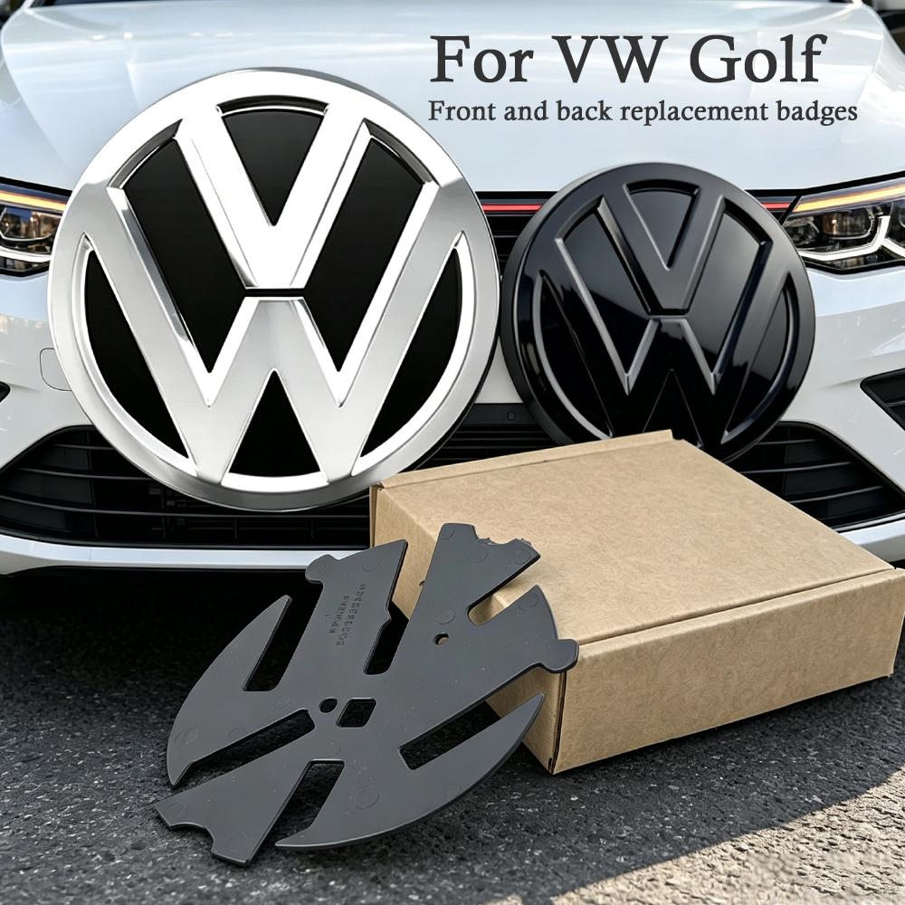 qqq- Replace 2pc Car Front Grille Badges Cover Rear Trunk Emblem Covers Stickers For Volkswagen VW GTI Golf 5 MK6 Golf 7 MK7.5