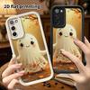 Phone Case: 2D Flat Samsung Galaxy A34 A35 M05 M06 S20 S22 S21 FE Plus 5G Layered Protection Case, Little Skirt Ghost, Christmas and Halloween Gift