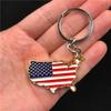 Fashion Paris Roma London America Sign Keychains Metal Keyrings Car Key Buckle Accessories