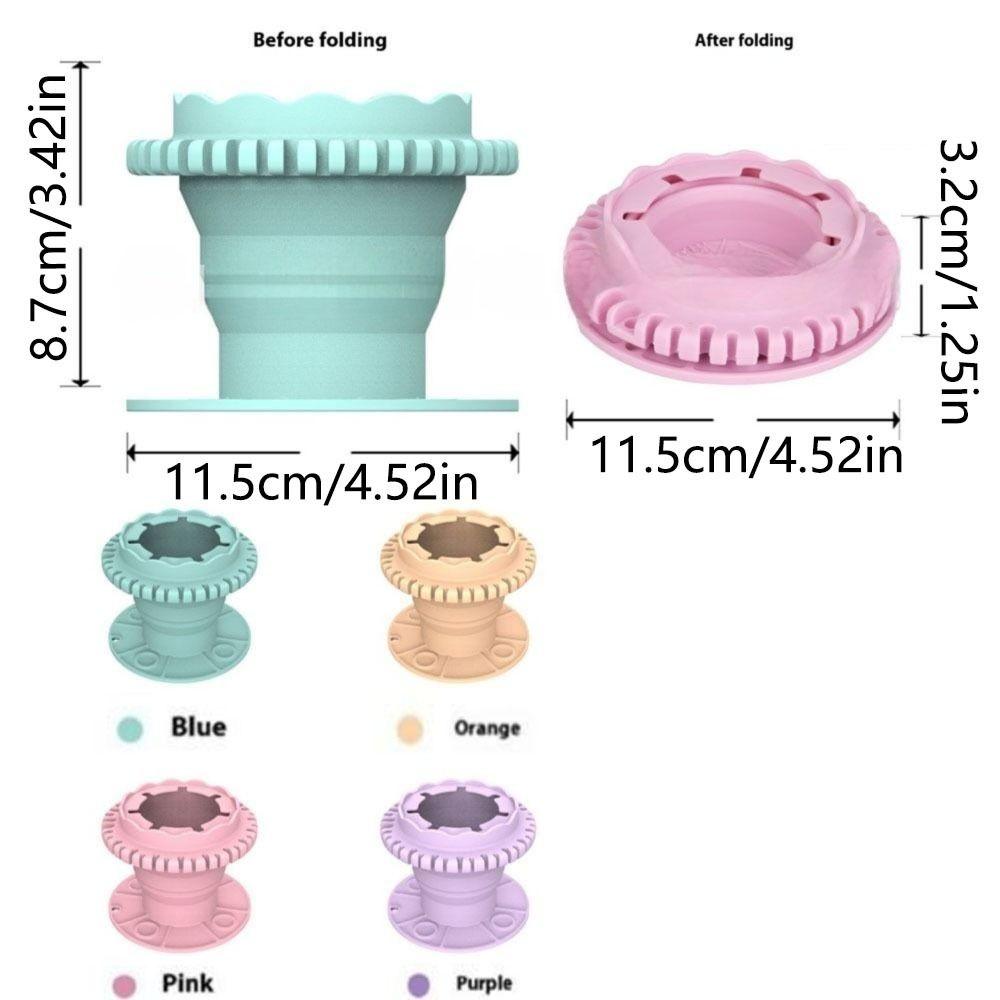 Foldable Silicone Paint Cleaner Box with Hanging Hole 2-in-1 Brush Holder  Beauty