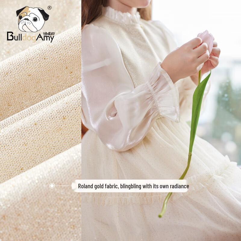 Girls' Flowing Princess Long-Sleeve Dress