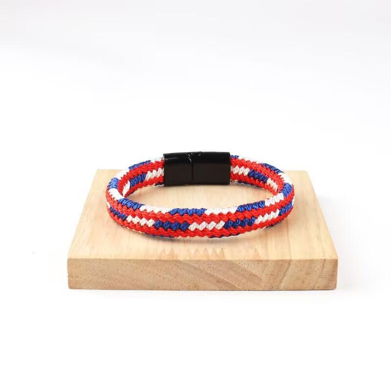 Noter Grade A Ethnic Fabric String Bracelet For Men Double Layer Various Colors Available Sports Sweat Absorbent Braslet Bangle Hombre