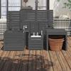 VidaXL Ensemble de boîtes de jardin 4 pcs gris bois de pin massif 3154668