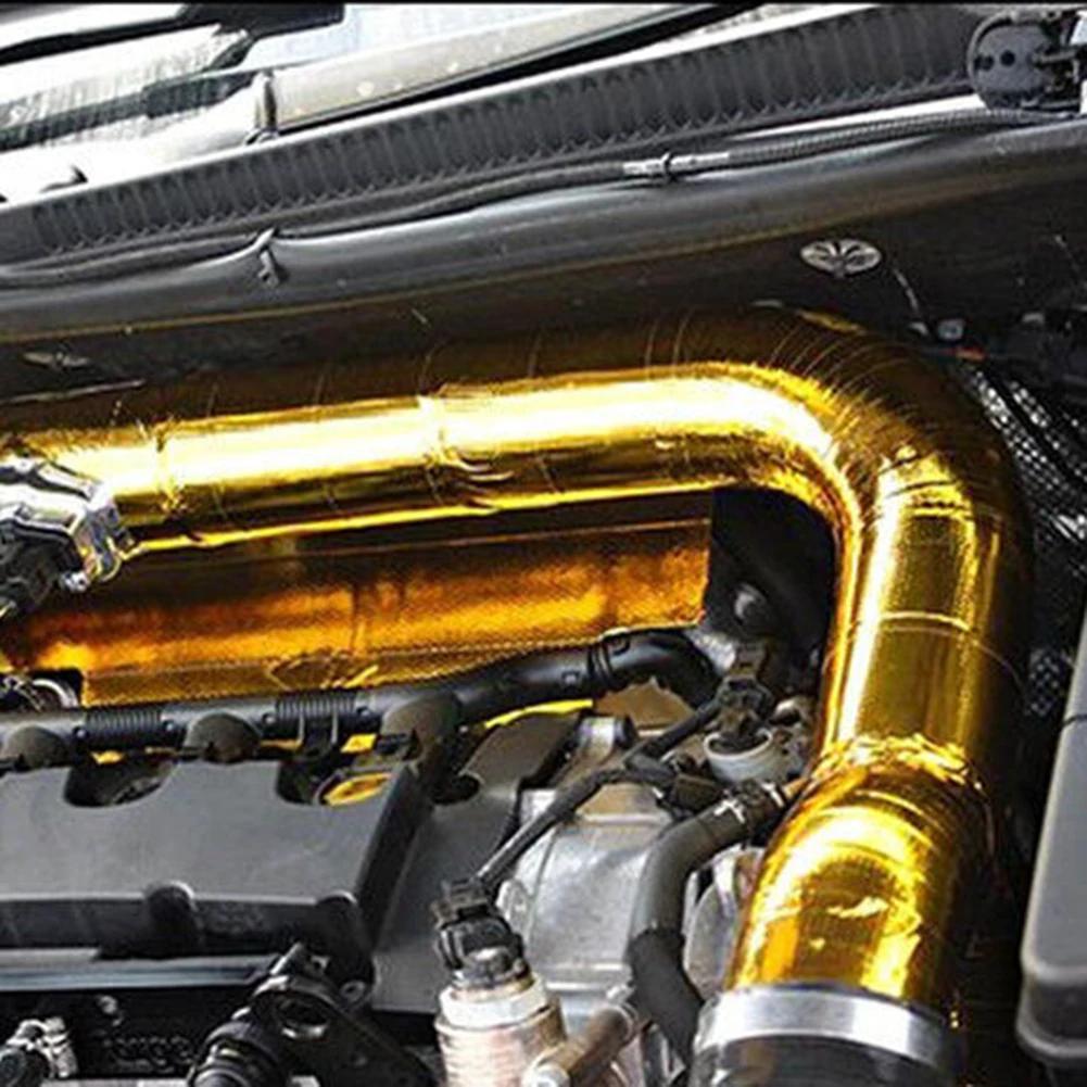 5M Self Adhesive Heat Shield Wrap, Automotive Exhaust Tube Insulation Tape for Car Engine Exhaust Pipe Protection