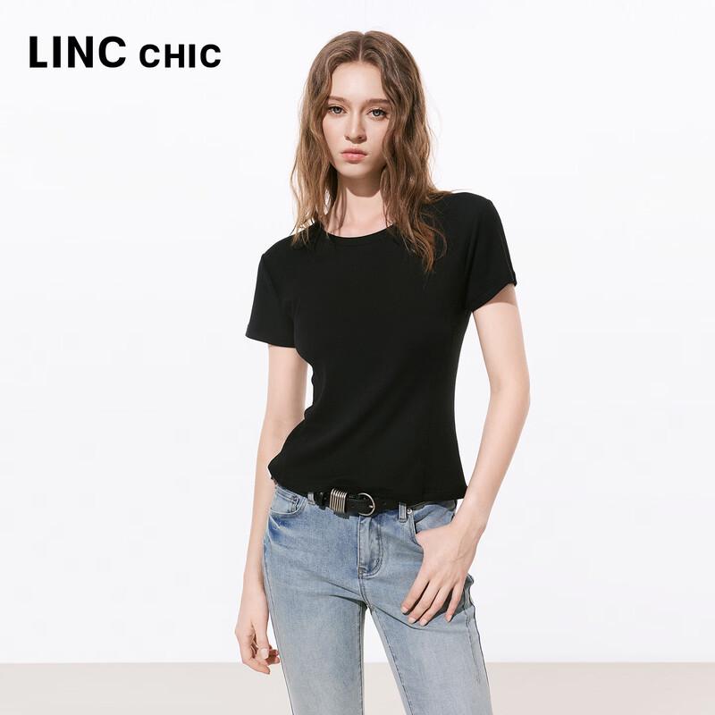 Jinyujie Women s Short Sleeve Slim Fit Round Neck T-Shirt M (under 100 jin)