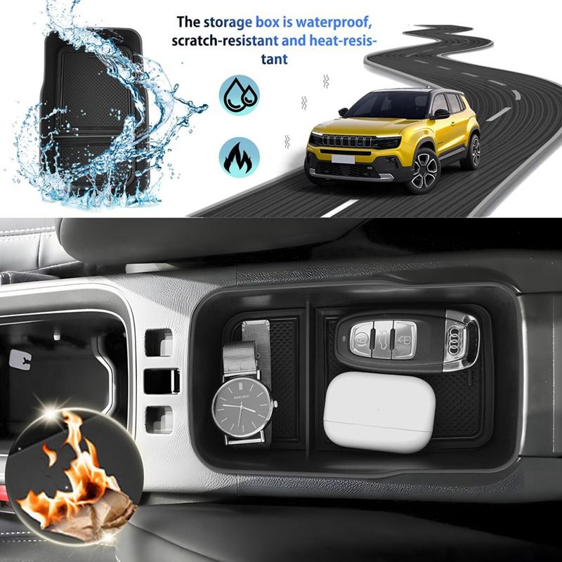 Centre Console Organiser Armrest Storage Box Tray For Jeep Avenger EV 2023 2024 Glove Box Interior Accessories