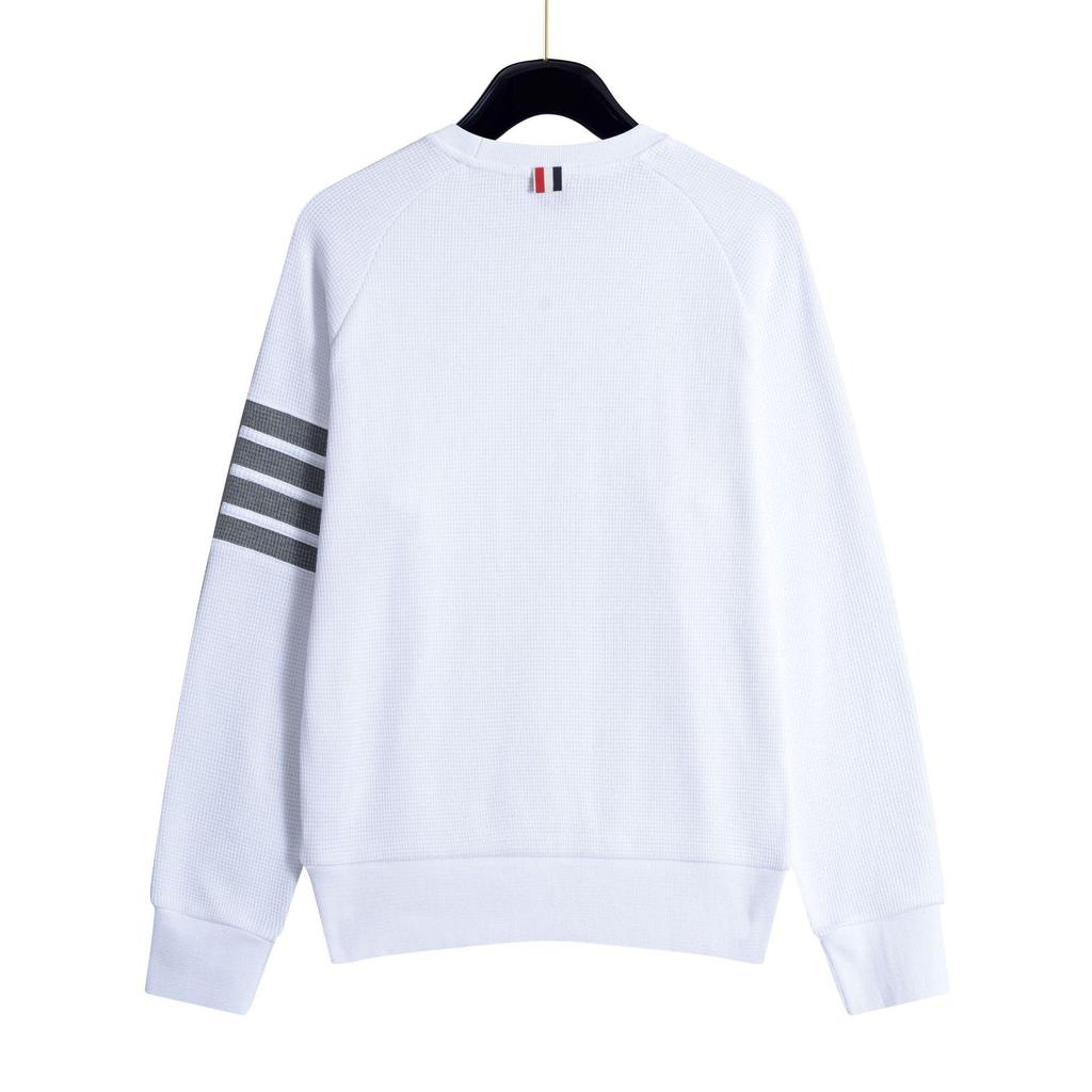 Unisex Classic Four-Bar Waffle Knit Hoodie - Trendy Spring/Autumn Pullover for Couples