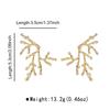 Fashion light luxury personality exaggerated branches coral beach vacation summer niche earrings collar