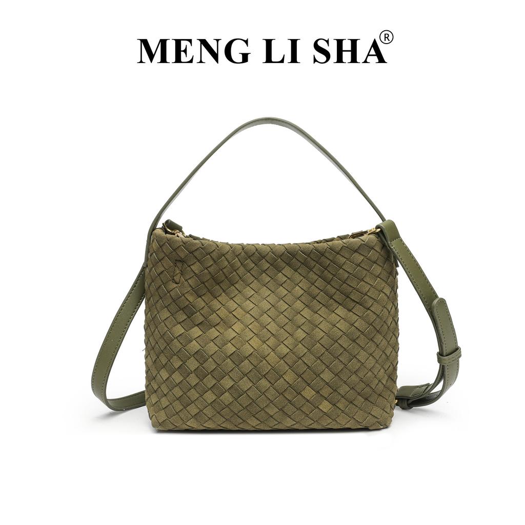 New High-end Water Bucket Woven Bag, Versatile for Commuting, European and American Fashion Single Shoulder Crossbody Tote Bag