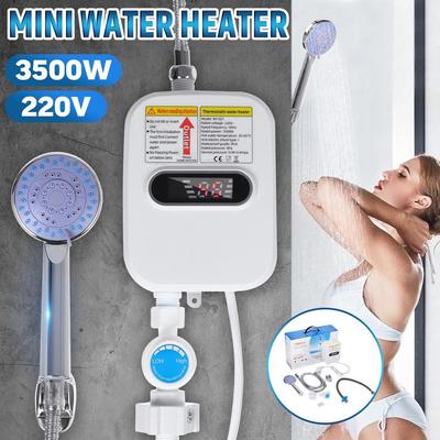 10A elektrický beztankový mini okamžitý ohrievač teplej vody Kuchynská batéria Ohrev kohútika 3 sekundy okamžitý ohrev LCD displej 3500W