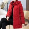 Womens Winter  Casual Hooded Jacket Cotton-Padded Coat  Puffer Jacket Mid-Length Warm Down Cotton Parkas Coat Mom Outwear