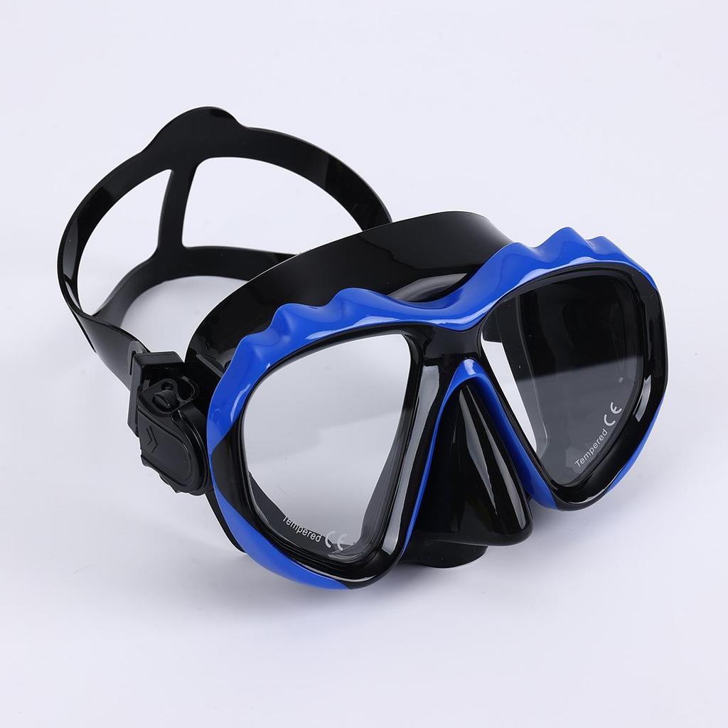 Maschera da Immersione in Silicone per Bambini e Adulti con Snorkel - Lente in Vetro Temperato HD, Montatura Grande