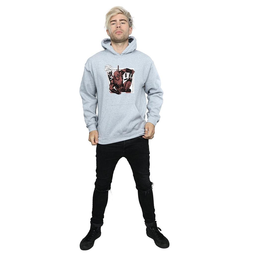 Marvel Mens Deadpool Breaktime Tacos Hoodie