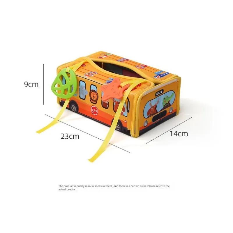 Maria Montessori Puzzle Tissue Box Toy - Baby Easy To Pull and Tear Toy Early Education Hand Grasping Learning Ability Trainer
