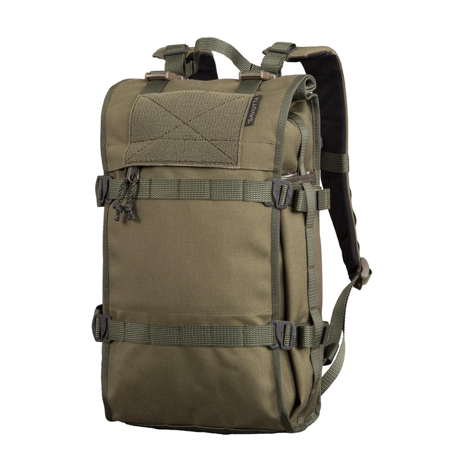 

[SAVOTTA] Kahakka 15L Small Rucksack Daypack Expandable MOLLE System Outdoor Mountaineering Commuting School Travel Fishing Cycling Military A4 Men