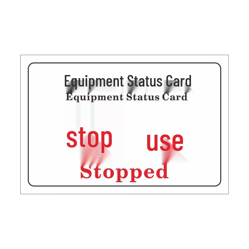 Magnetic Equipment Status Identification Cards 10 Sheets