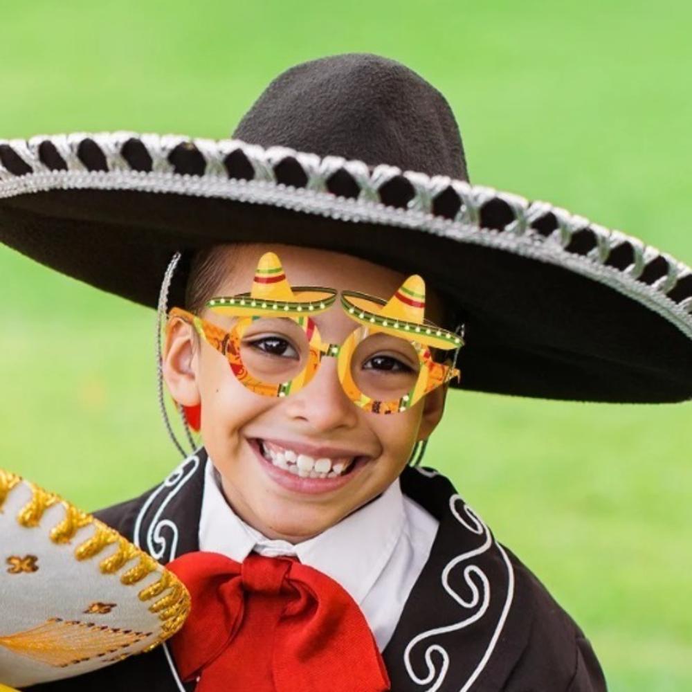24pcs Funny Mexican Themed Glasses Cartoon Fiesta Crazy Glasses  Photo Booth Props