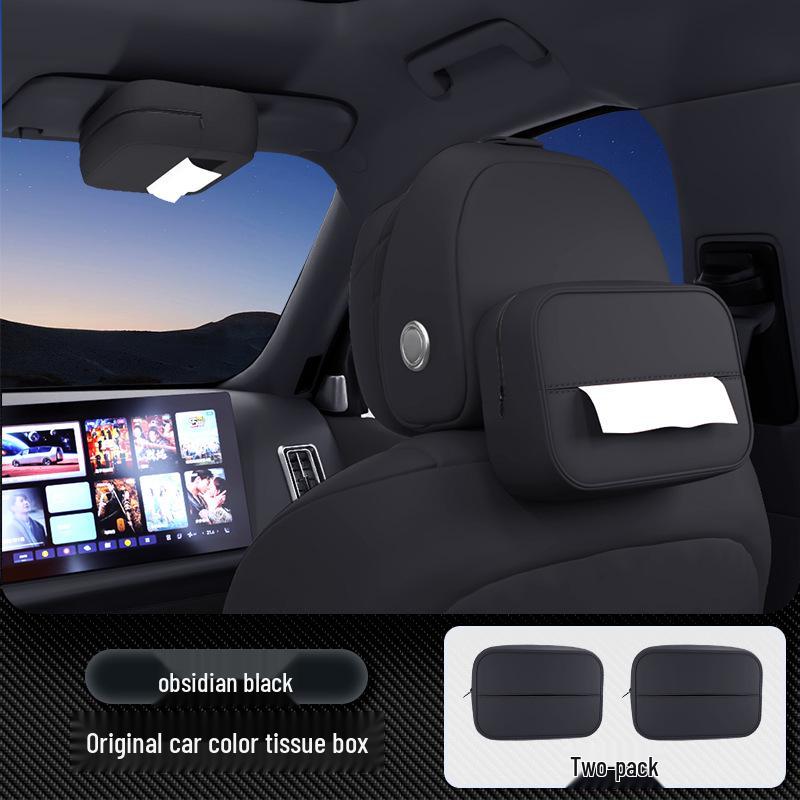 E5 PLUS Blue Electric Car Tissue Box: Model 26 Seat Backrest Hanging Bag Accessory.