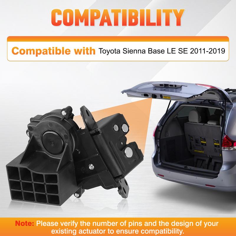 

Rear Tailgate Trunk Lock Actuator For Toyota Sienna Base LE SE 2011- 69350-08020 6935008020 3P