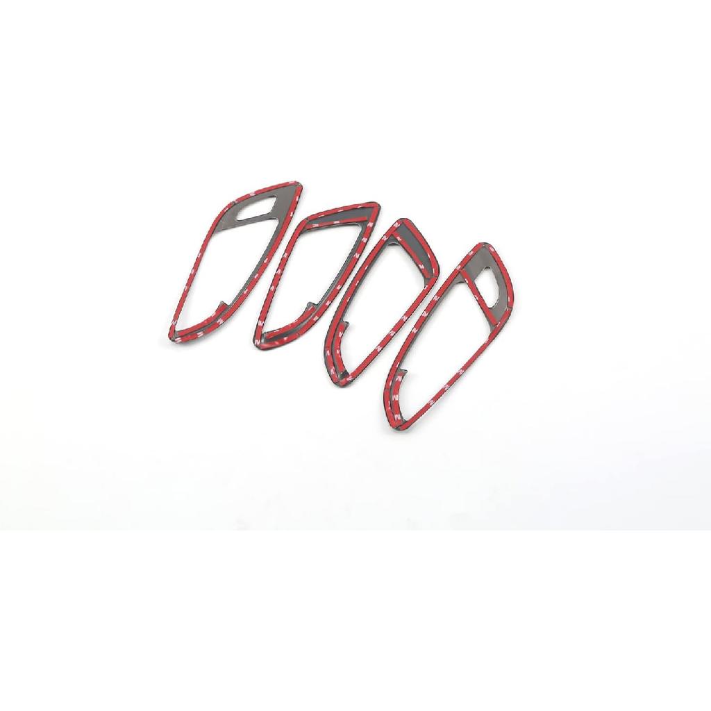 TEGENT für Chevrolet Equinox 2018-2022 Innen Türgriff Schale Rahmen Abdeckung Zierleiste Innenraum Dekoration Zubehör(Schwarzes Titan) Edelstahl 4 Stück