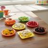Stackable Hamburger Plate Set Burger 6Pcs/Set Mini Dinner Plate High Value Bone Spit Plate Funny Sauce Containers Table Decor