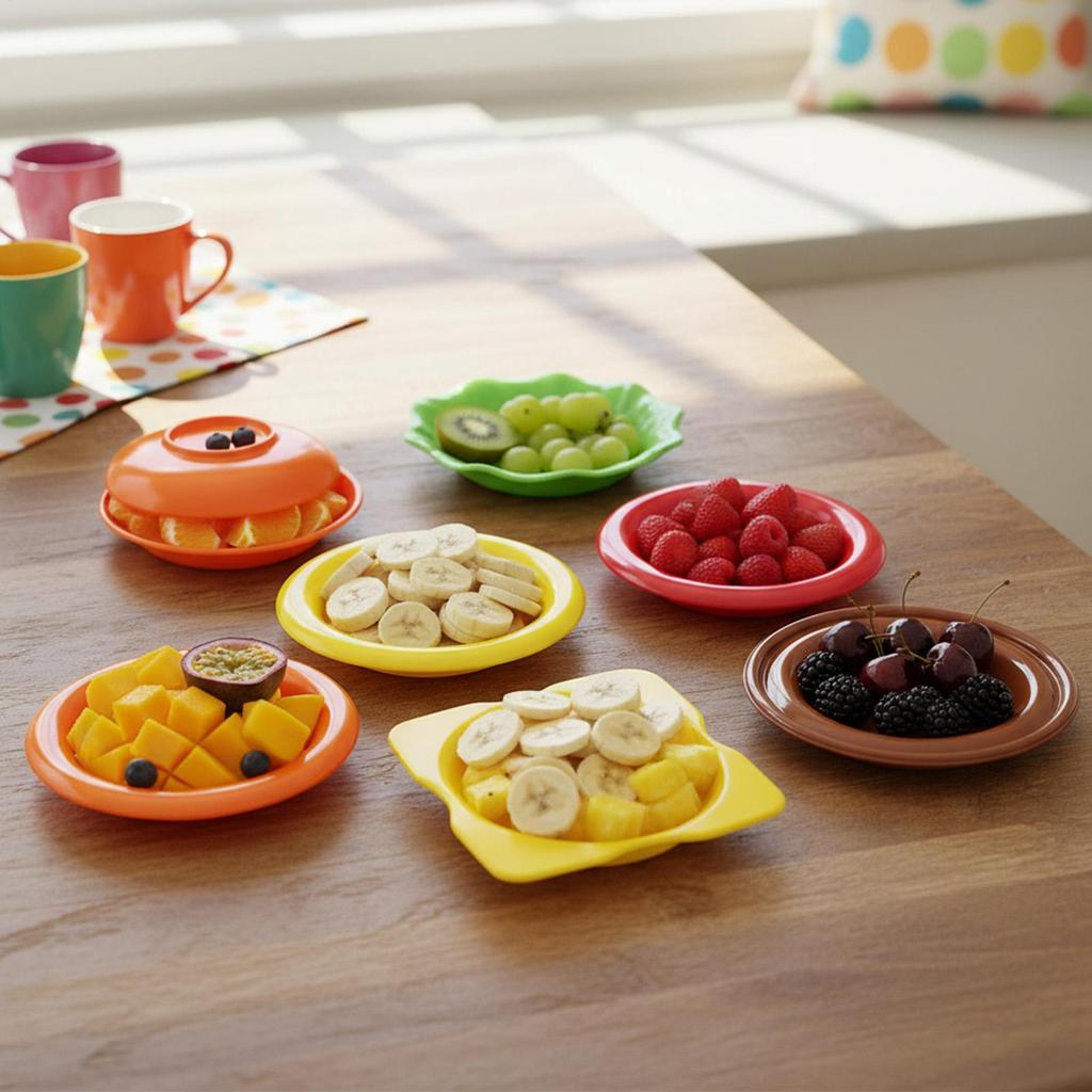 Stackable Hamburger Plate Set Burger 6Pcs/Set Mini Dinner Plate High Value Bone Spit Plate Funny Sauce Containers Table Decor